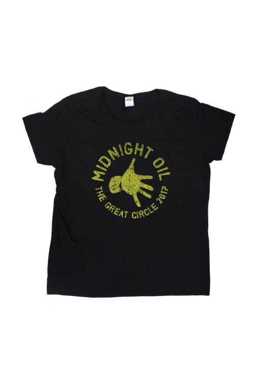 Great Circle Black Tshirt (Selina's Event) by Midnight Oil