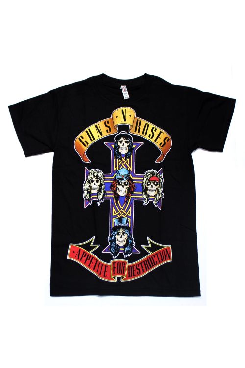 Appetite For Destruction Black Tshirt by Guns N Roses