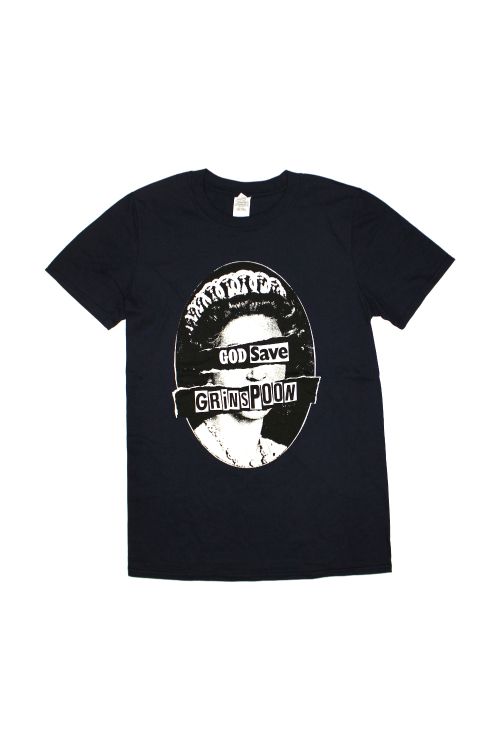 God Save Navy Tshirt by Grinspoon