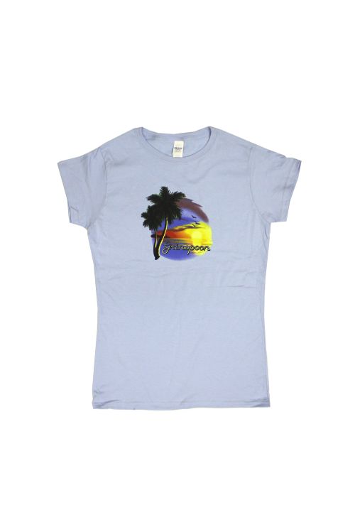 Light Blue Sunset Girls Tshirt by Grinspoon