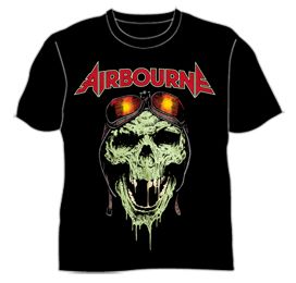 Hell Pilot Glow In The Dark Black Tshirt by Airbourne