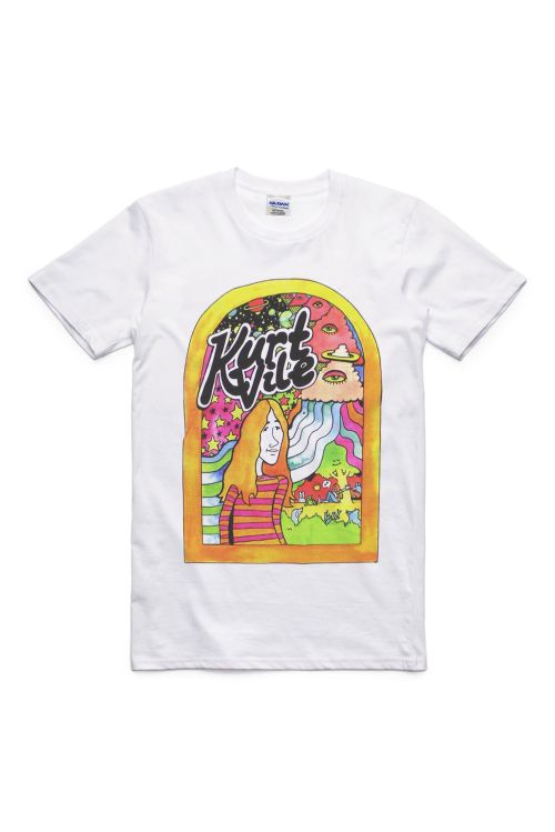 Watercolour White Tshirt by Kurt Vile