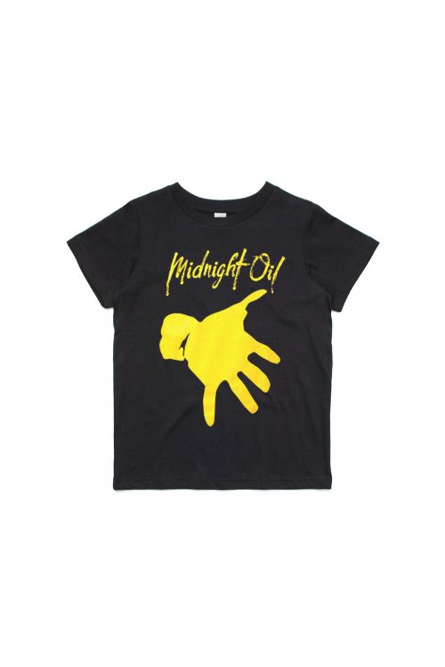 Hand Kids Black Tshirt by Midnight Oil