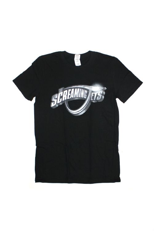 Silver Logo Black Tshirt w/dates by The Screaming Jets