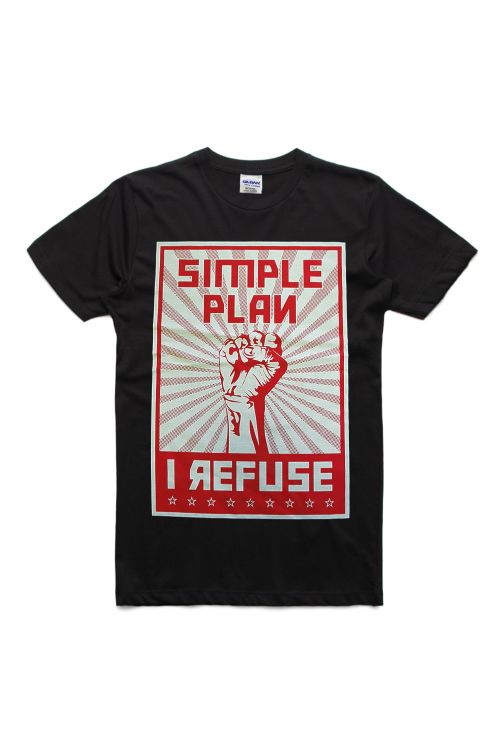 Refuse Black Tshirt by Simple Plan