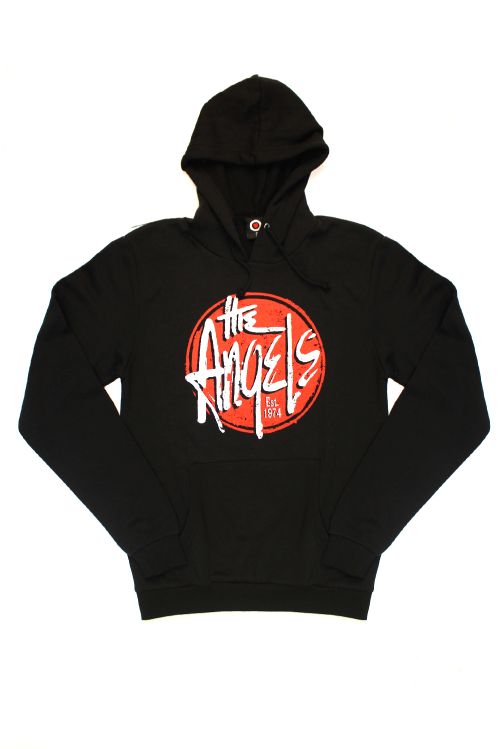 Red Logo Black Hoody by The Angels