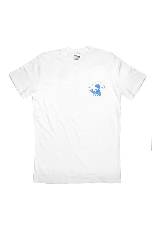 Blue Wave White Tshirt by Tyde Levi