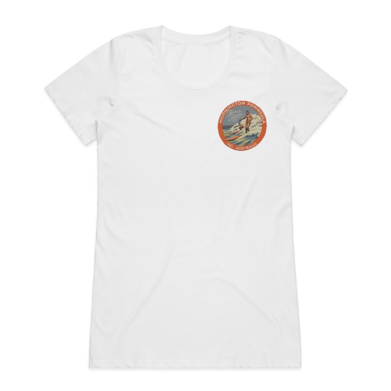 James Reyne Band T Shirts - mornington white ladies tshirt